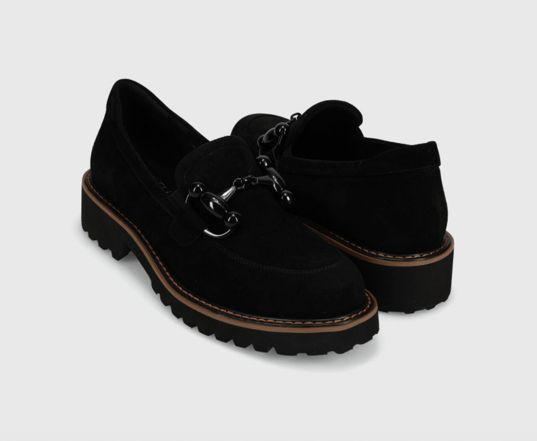 ZIMMY BLACK SUEDE LOAFER