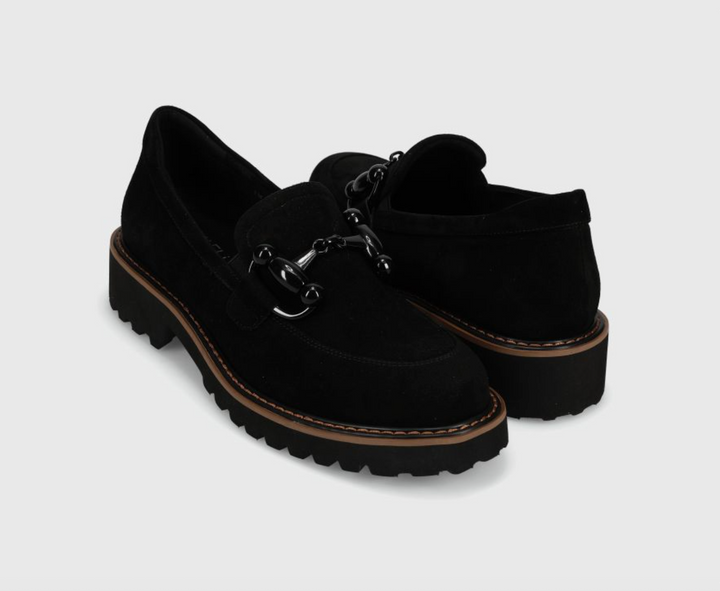ZIMMY BLACK SUEDE LOAFER