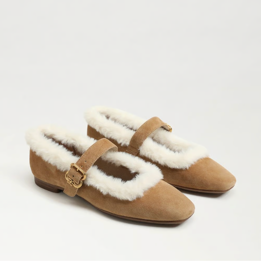 MICHAELA FUR BAMBOO SUEDE MARYJANE