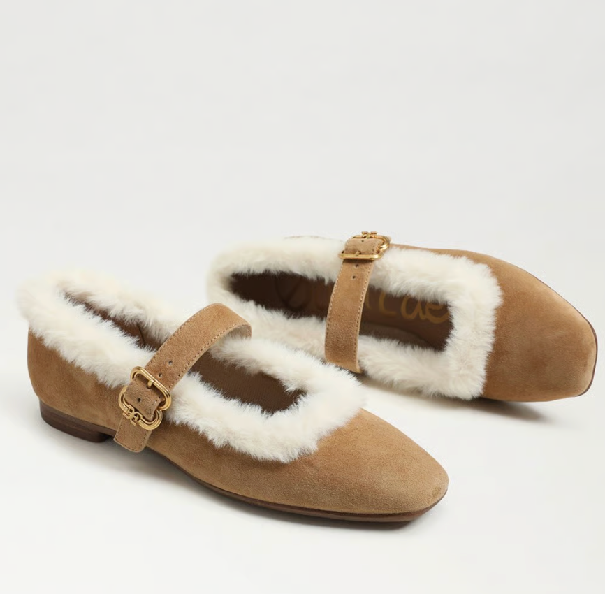 MICHAELA FUR BAMBOO SUEDE MARYJANE