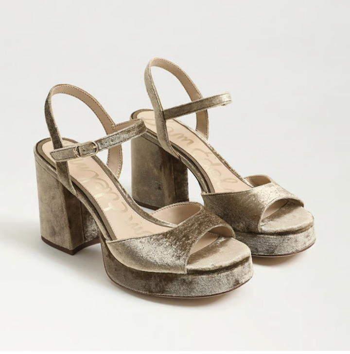 FLEUR MUSHROOM VELVET PLATFORM SANDAL