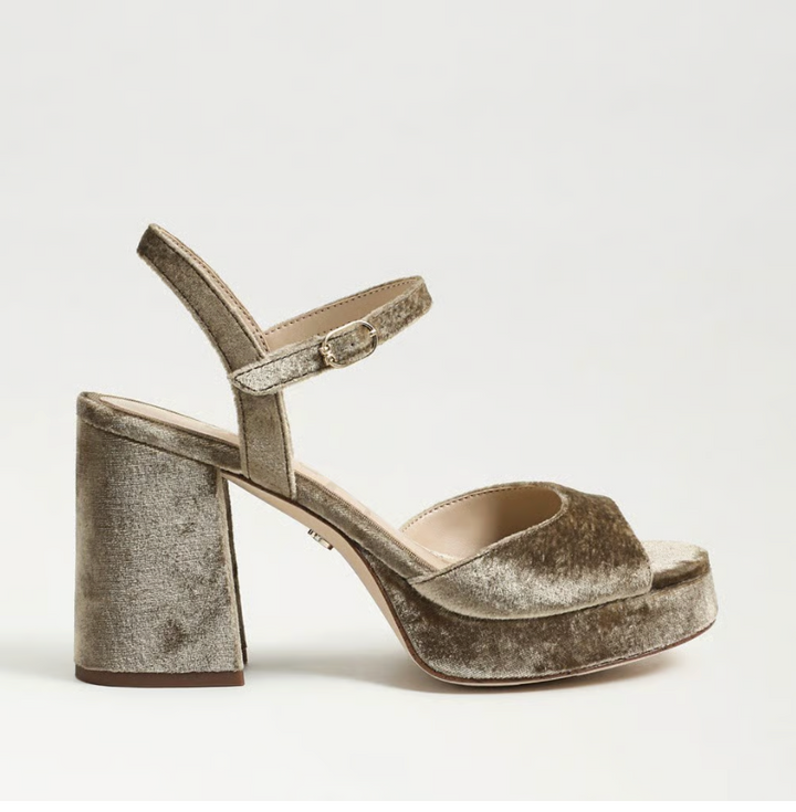 FLEUR MUSHROOM VELVET PLATFORM SANDAL