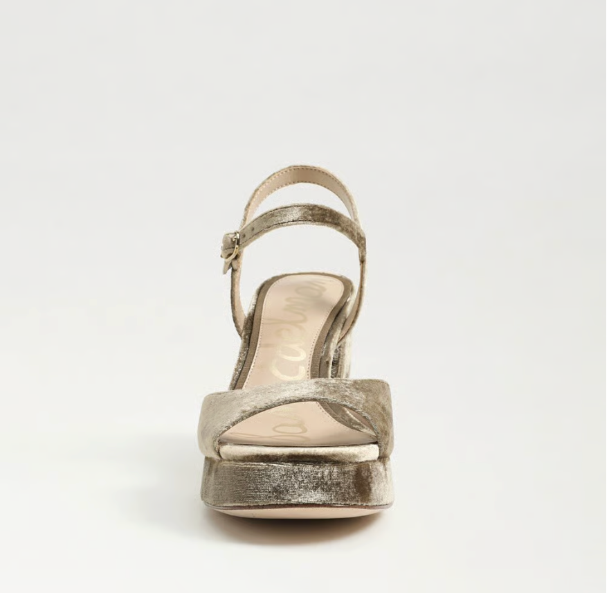 FLEUR MUSHROOM VELVET PLATFORM SANDAL