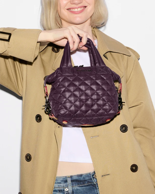 SUTTON MICRO TOTE RAISIN
