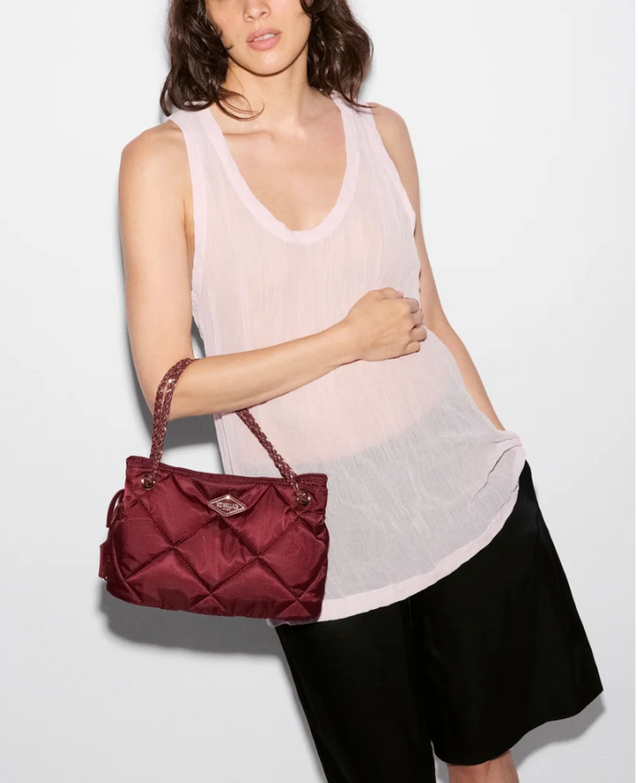 FRANKIE SMALL TOTE CLARET