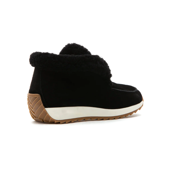 QUEBEC BLACK SUEDE FUR SNEAKER