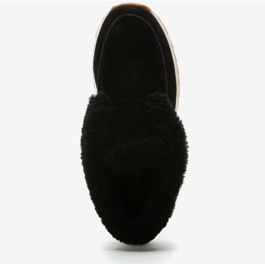 QUEBEC BLACK SUEDE FUR SNEAKER
