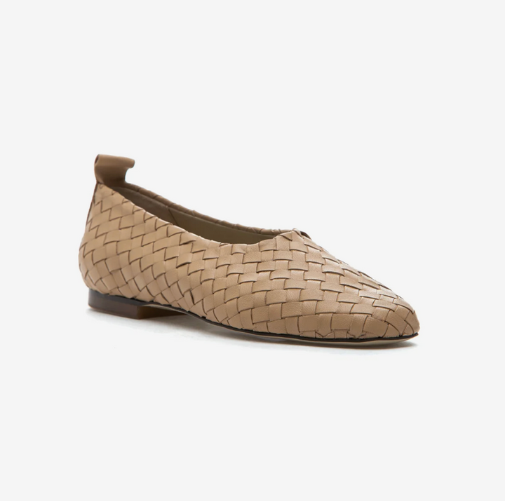 LIZZIE NUDE WOVEN BALLET FLAT