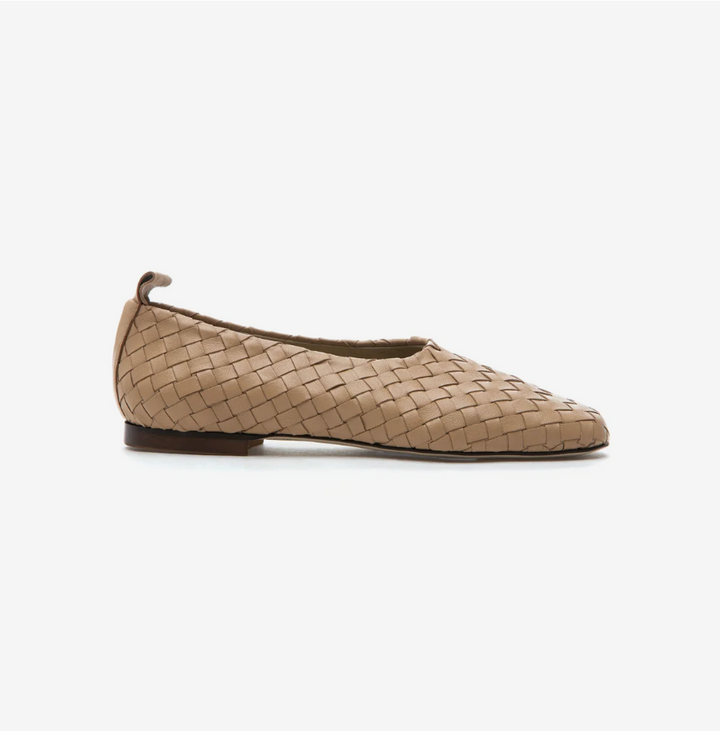 LIZZIE NUDE WOVEN BALLET FLAT