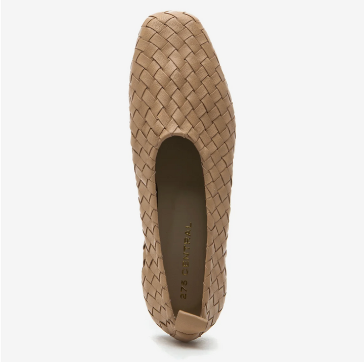 LIZZIE NUDE WOVEN BALLET FLAT