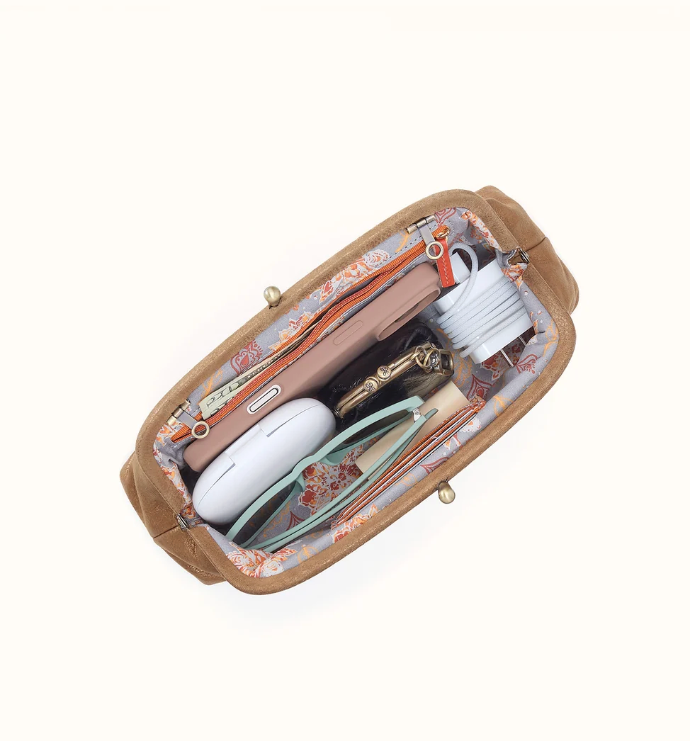 ALBA FRAME SMALL SHOULDER HONEY GOLD METALLIC