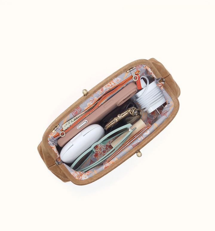 ALBA FRAME SMALL SHOULDER HONEY GOLD METALLIC