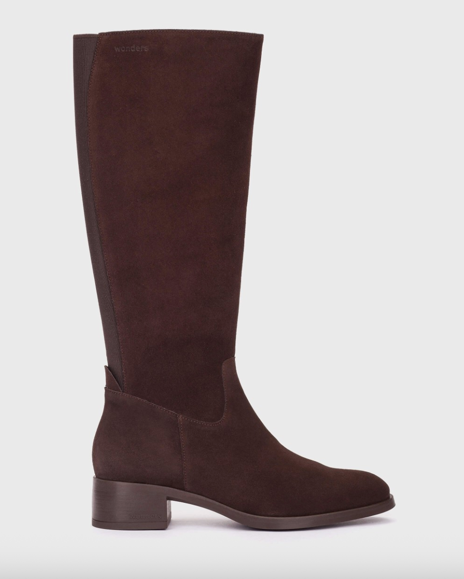 D-1808 BROWN SUEDE ELASTIC BOOT