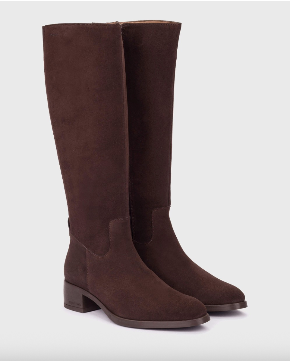 D-1808 BROWN SUEDE ELASTIC BOOT