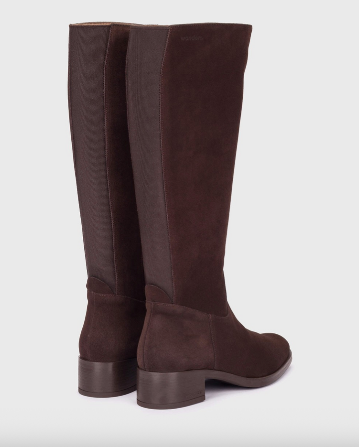 D-1808 BROWN SUEDE ELASTIC BOOT