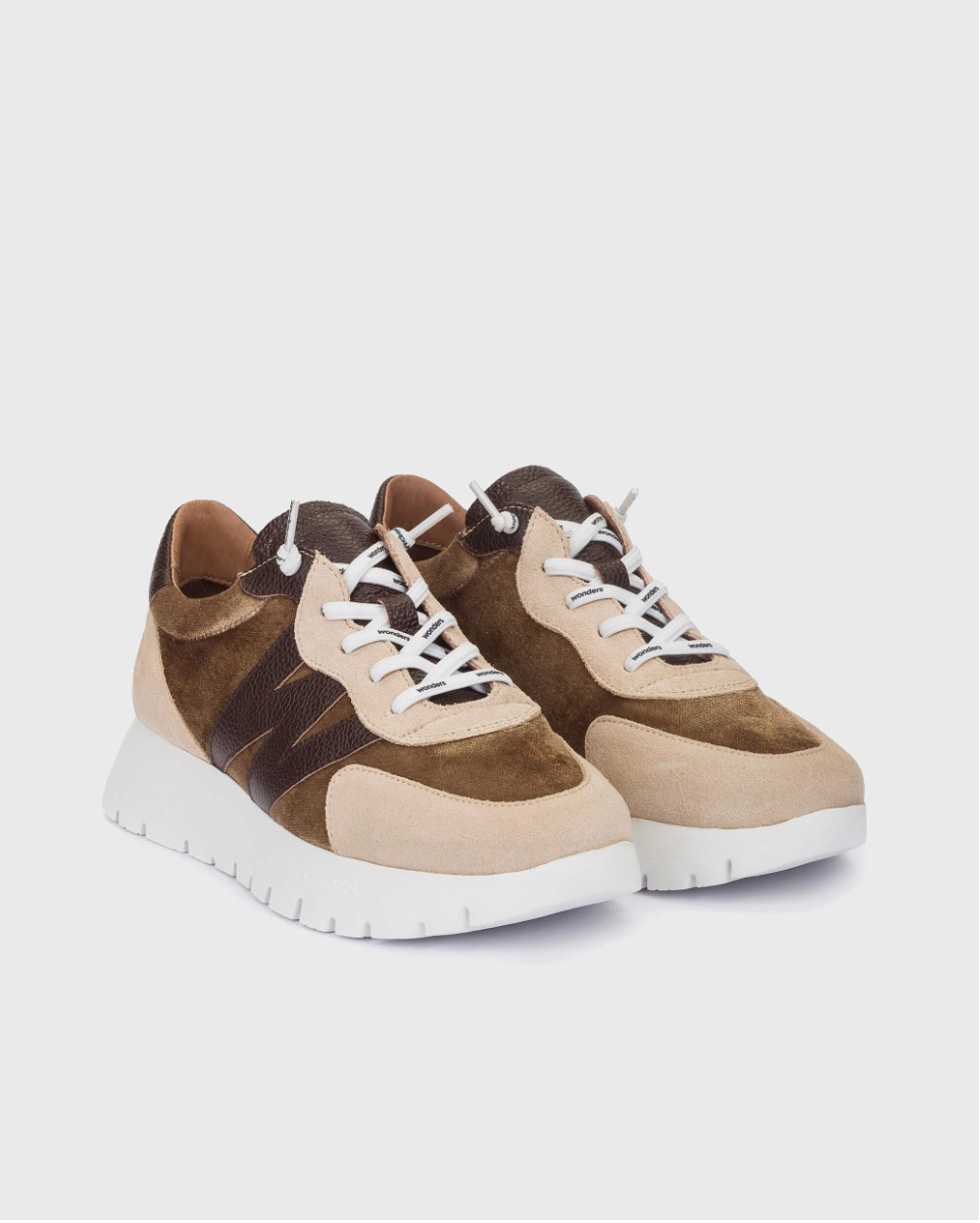 A-24111 TAUPE/COFFEE SNEAKER