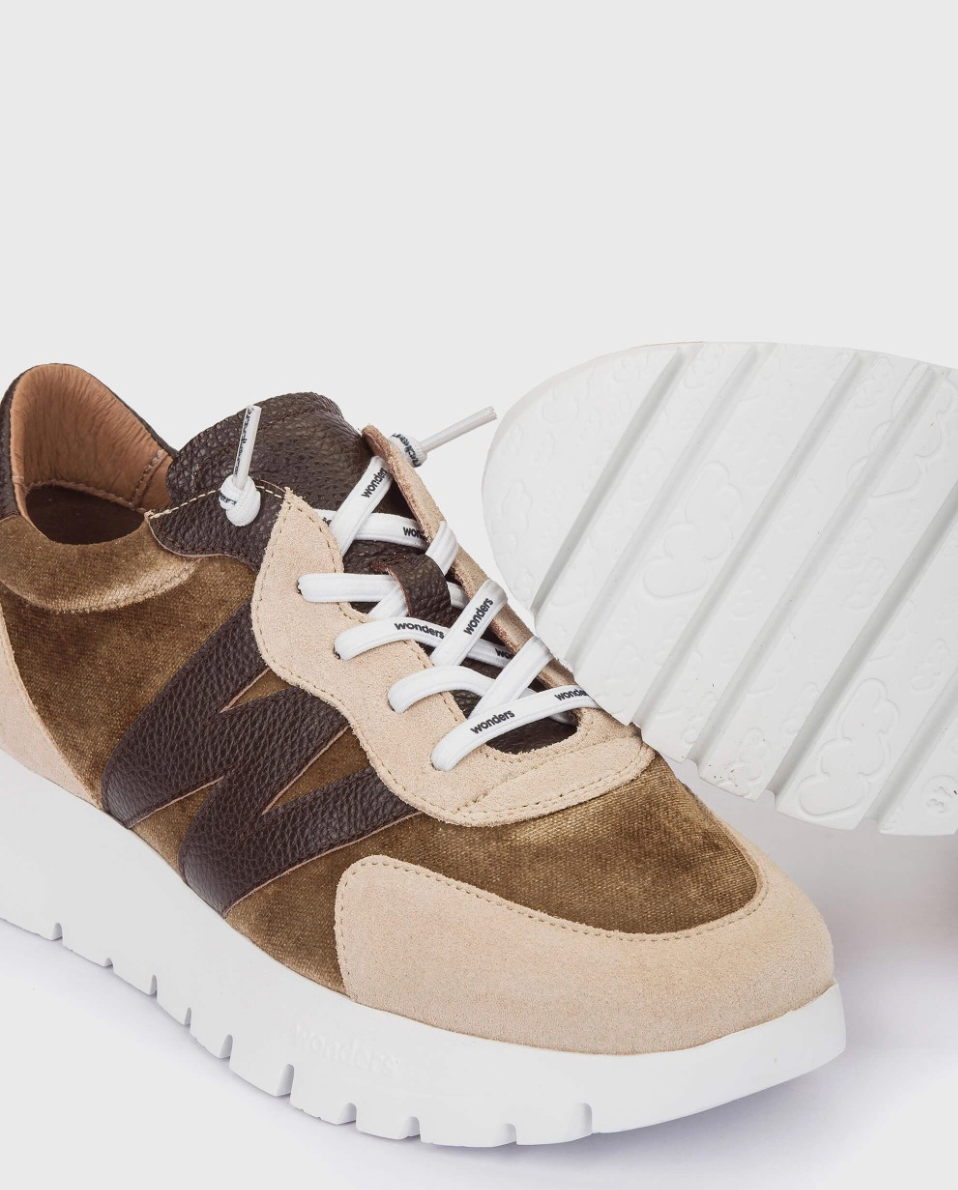 A-24111 TAUPE/COFFEE SNEAKER
