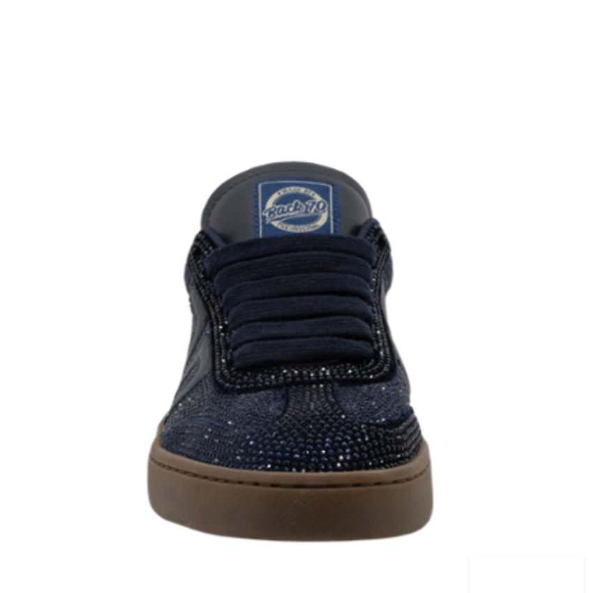 SMART NAVY RHINESTONE SNEAKER