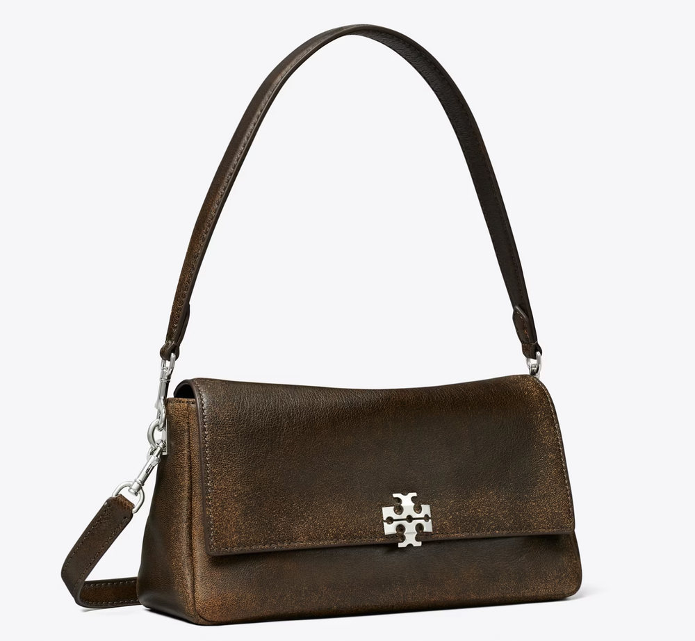 CHARLIE DISTRESSED SMALL SHOULDER DARK ROAST