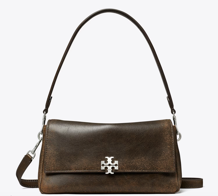 CHARLIE DISTRESSED SMALL SHOULDER DARK ROAST