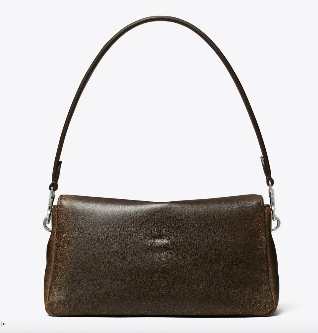 CHARLIE DISTRESSED SMALL SHOULDER DARK ROAST