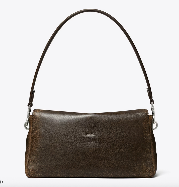 CHARLIE DISTRESSED SMALL SHOULDER DARK ROAST