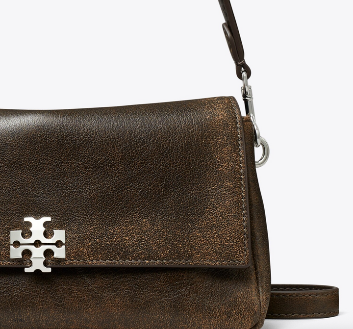 CHARLIE DISTRESSED SMALL SHOULDER DARK ROAST