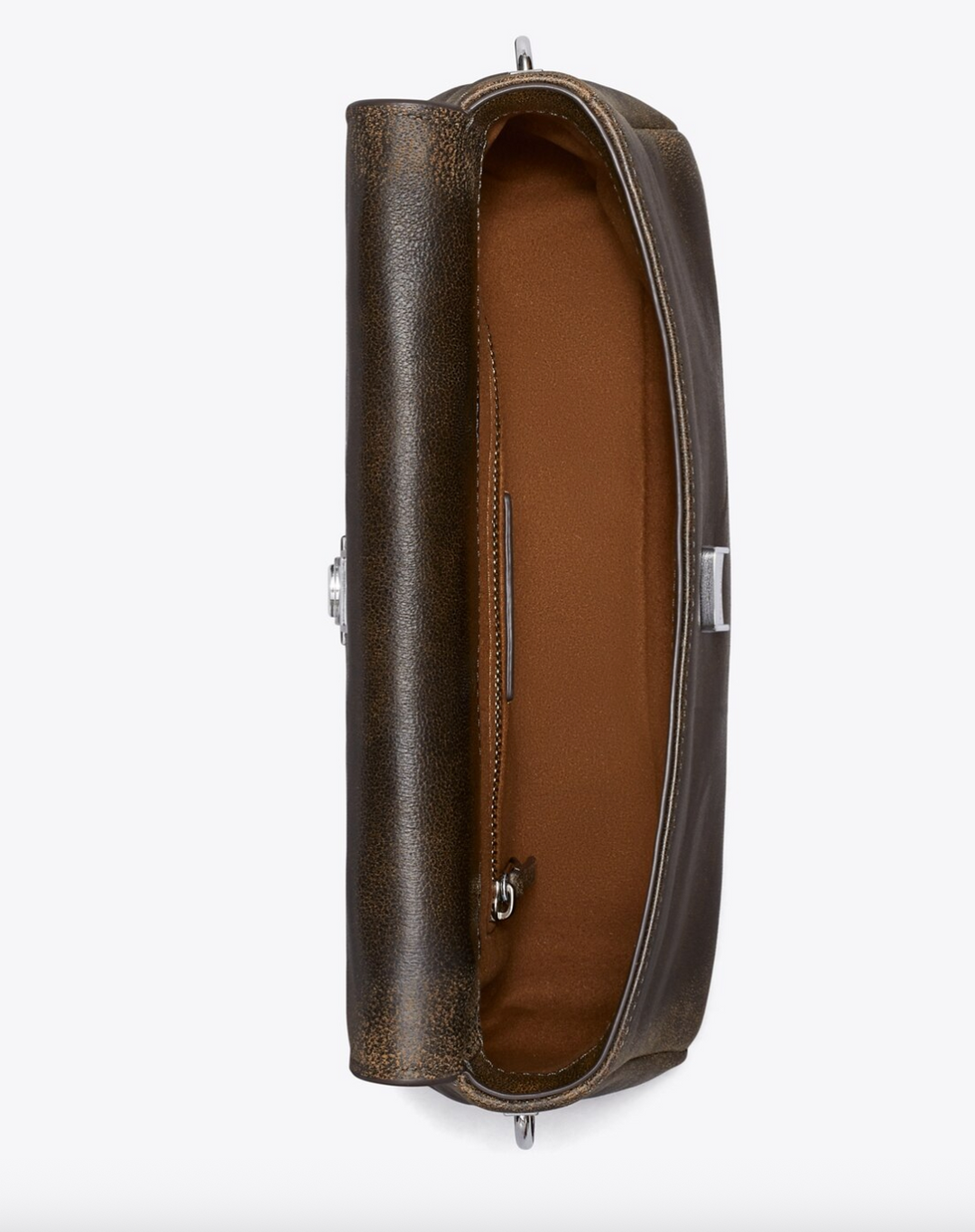 CHARLIE DISTRESSED SMALL SHOULDER DARK ROAST