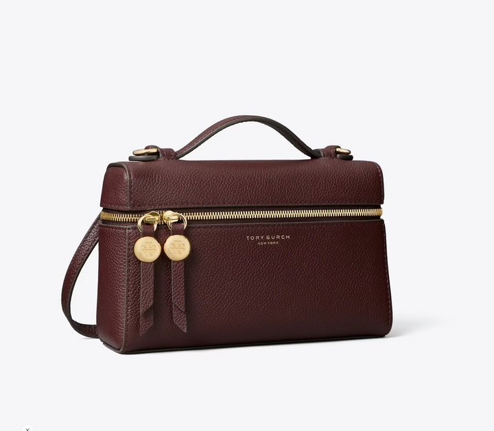 ROMY SLIM TOP HANDLE DARK CARMINE