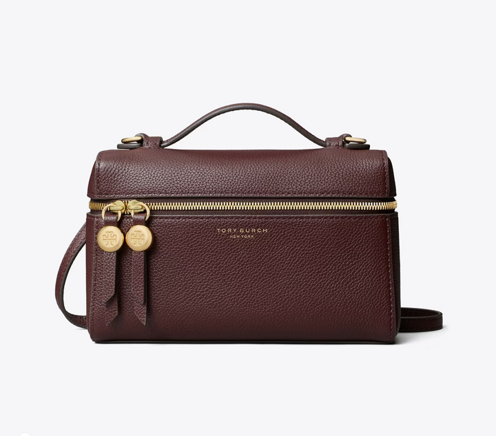 ROMY SLIM TOP HANDLE DARK CARMINE