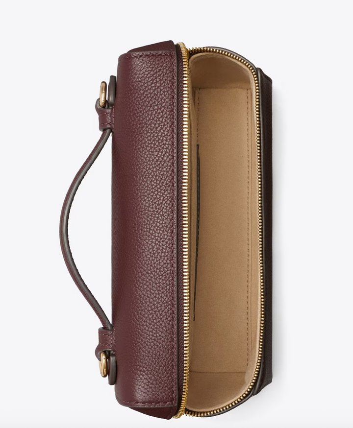 ROMY SLIM TOP HANDLE DARK CARMINE