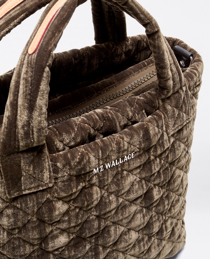 METRO MINI PECAN VELVET TOTE