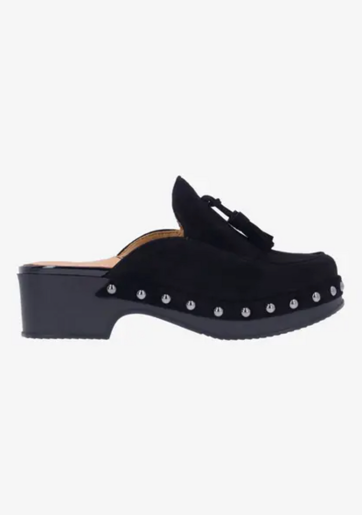 GRACEN BLACK SUEDE CLOG