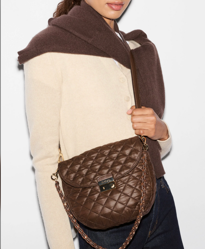 CROSBY LOCK SADDLE BAG WALNUT