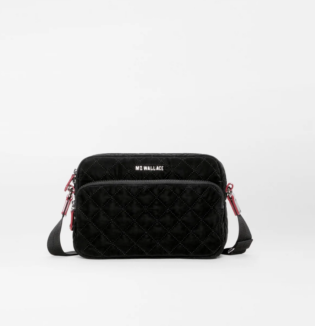 METRO CAMERA TECH VELVET BLACK CROSSBODY