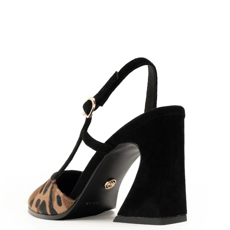 SOPHIA LEOPARD PONY HAIR HEEL