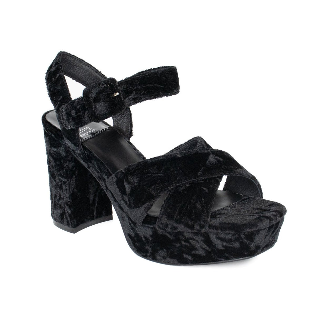 Jeffrey Campbell AMMA BLACK VELVET Shoes | Shop now at Main & Taylor Shoes!
