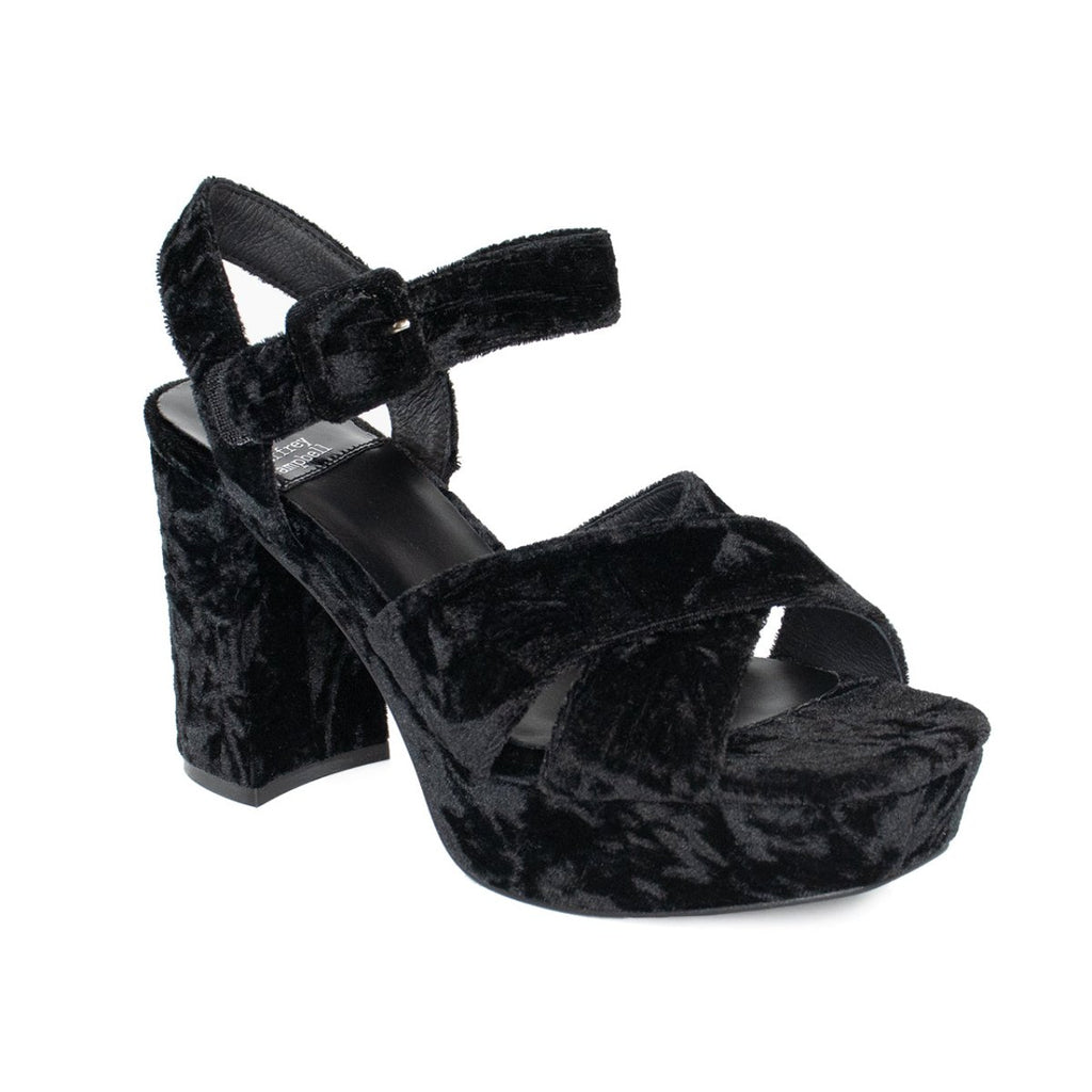 Jeffrey Campbell AMMA BLACK VELVET Shoe Main & Taylor Shoes