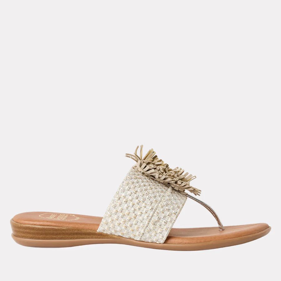 Andre Assous NOVALEE PLATINO MULTI SANDAL Shoes | Shop now at Main & Taylor Shoes!