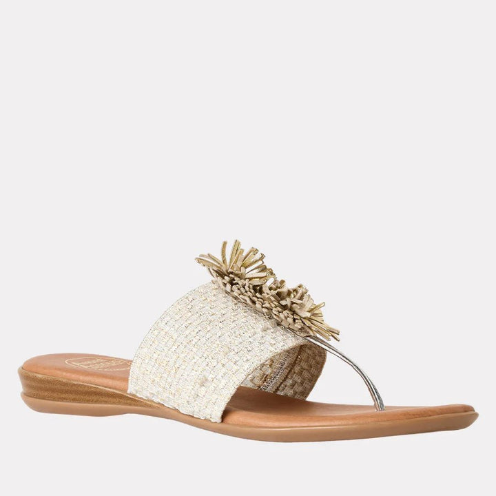 Andre Assous NOVALEE PLATINO MULTI SANDAL Shoes | Shop now at Main &amp; Taylor Shoes!