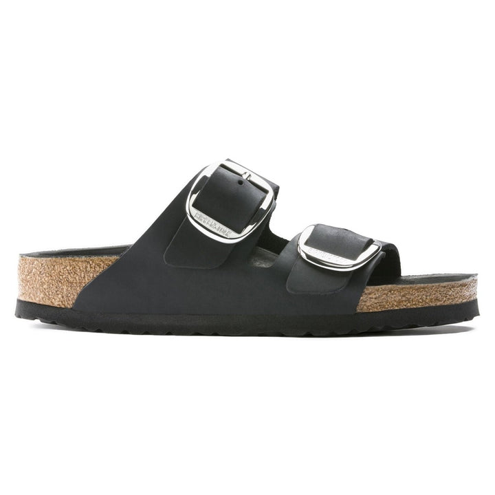 Birkenstock ARIZONA BIG BUCKLE BLACK LEATHER Shoes | Shop now at Main &amp; Taylor Shoes!