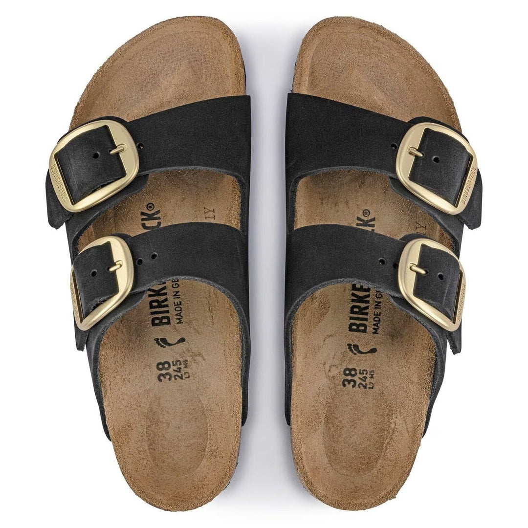 Birkenstock ARIZONA BIG BUCKLE BLACK NUBUCK Shoe Main & Taylor Shoes