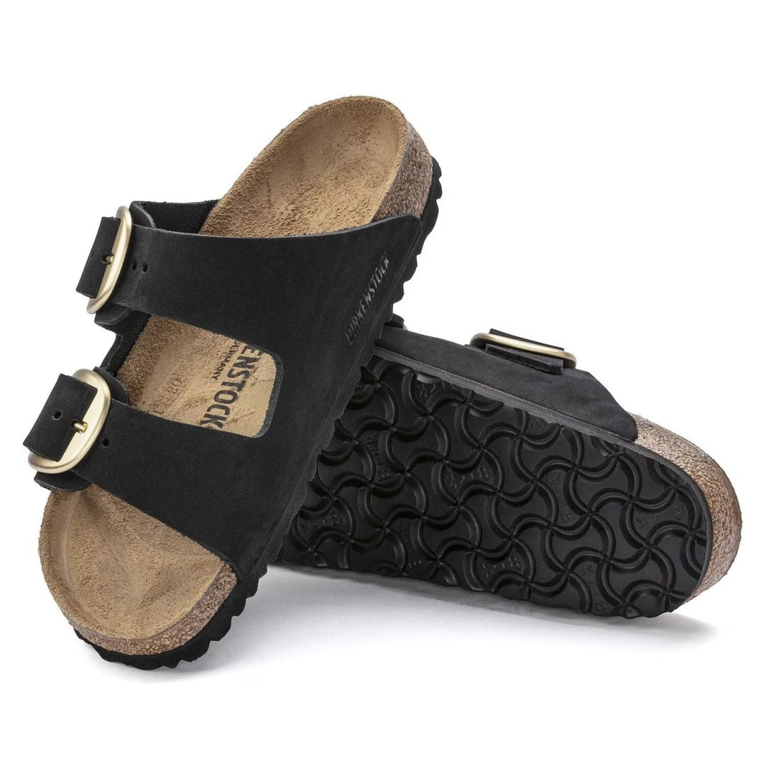 Birkenstock ARIZONA BIG BUCKLE BLACK NUBUCK Shoe Main & Taylor Shoes