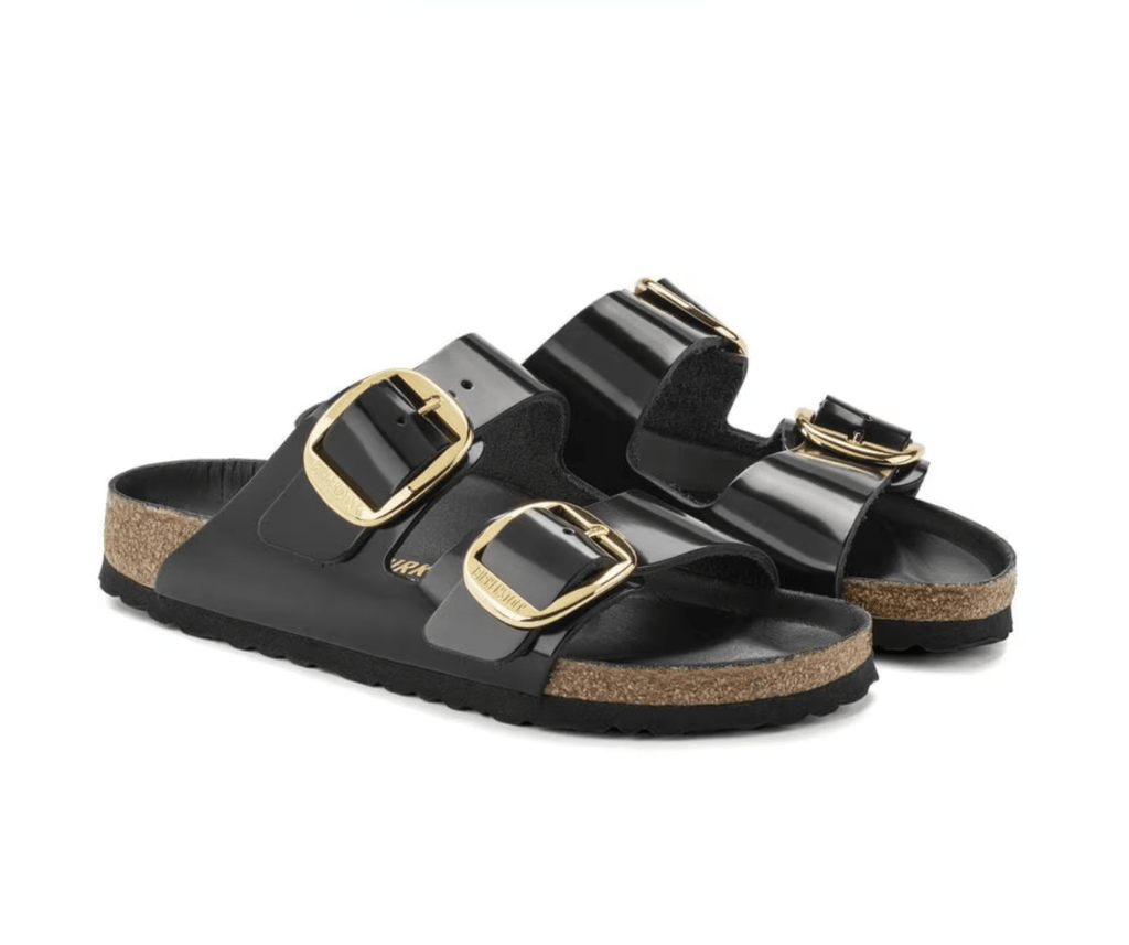 Birkenstock ARIZONA BIG BUCKLE HIGH SHINE BLACK Shoe Main & Taylor