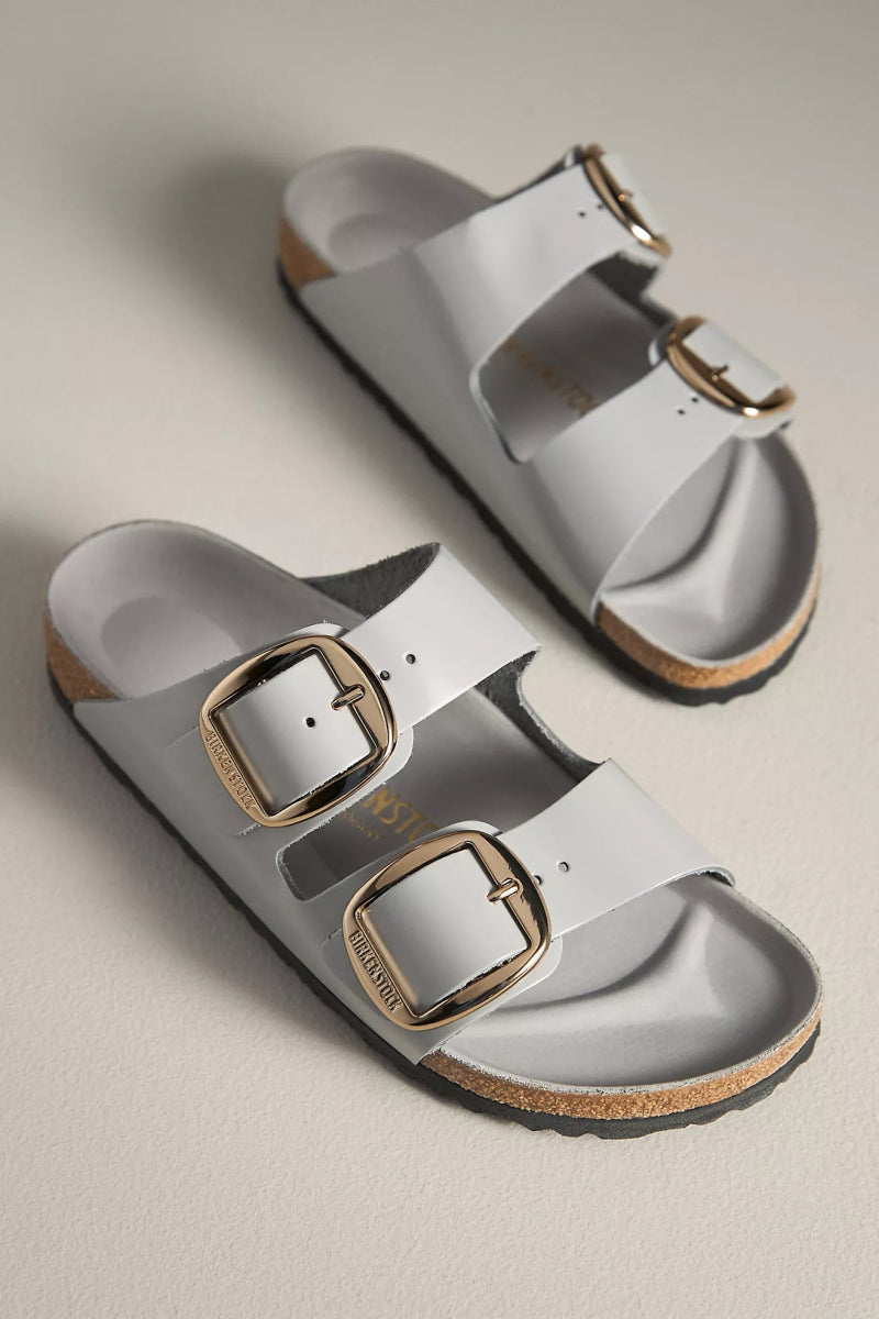 Birkenstock ARIZONA BIG BUCKLE HIGH SHINE STONE Shoes | Shop now at Main &amp; Taylor Shoes!