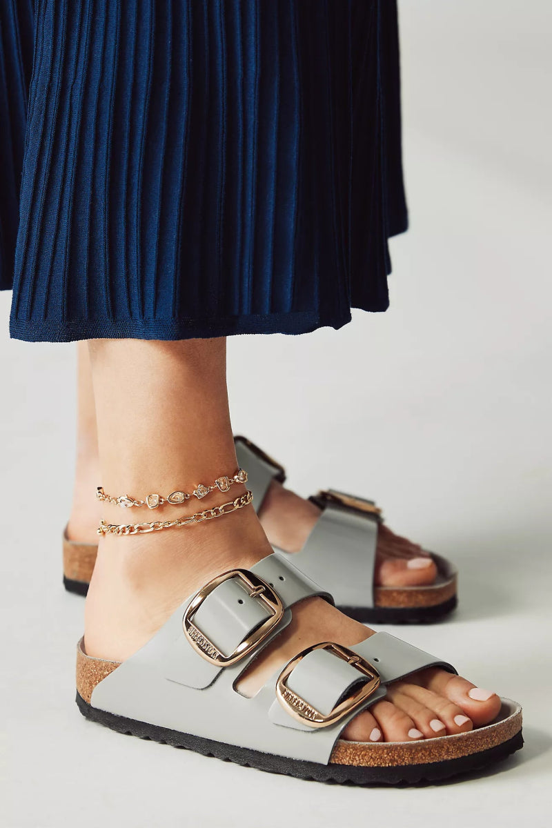 Birkenstock ARIZONA BIG BUCKLE HIGH SHINE STONE Shoes | Shop now at Main &amp; Taylor Shoes!