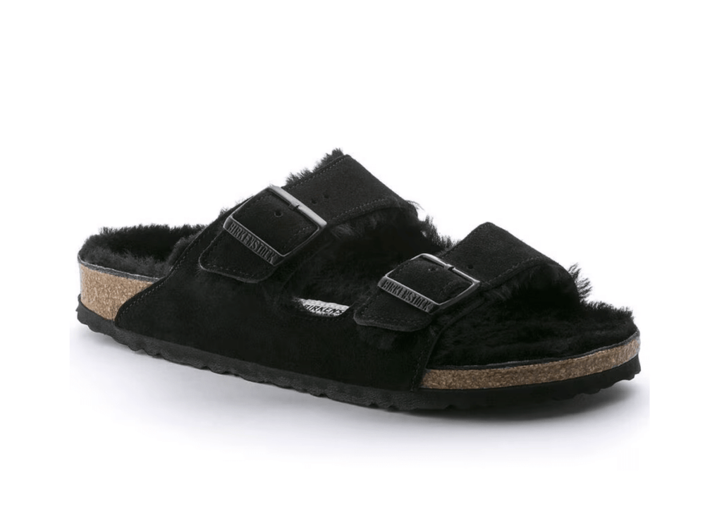 Birkenstock ARIZONA SHEARLING BLACK Shoes | Shop now at Main & Taylor Shoes!