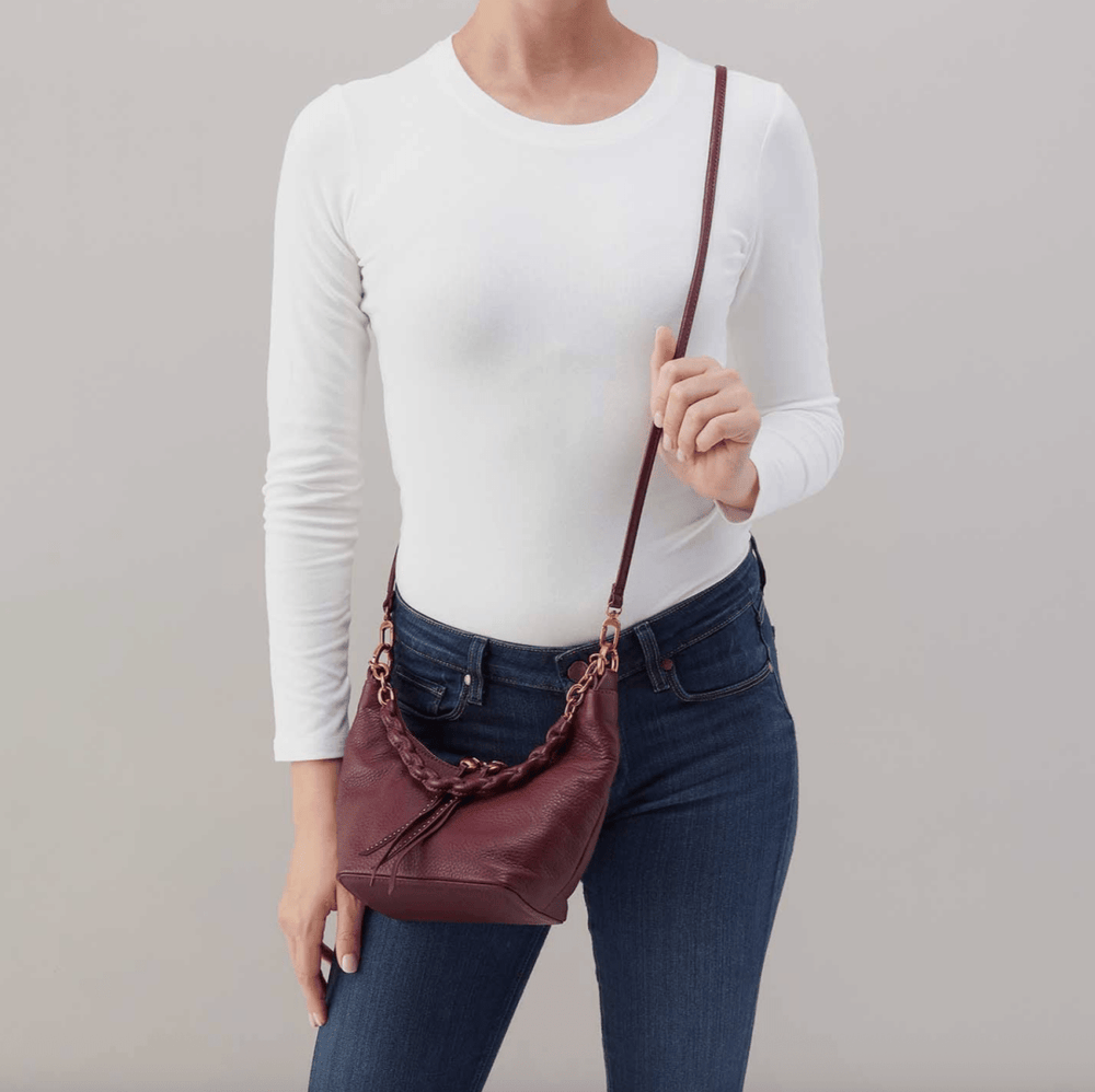 HOBO ASTRID SMALL CROSSBODY MULBERRY GLAZE HANDBAGS | Shop now at Main & Taylor Shoes!