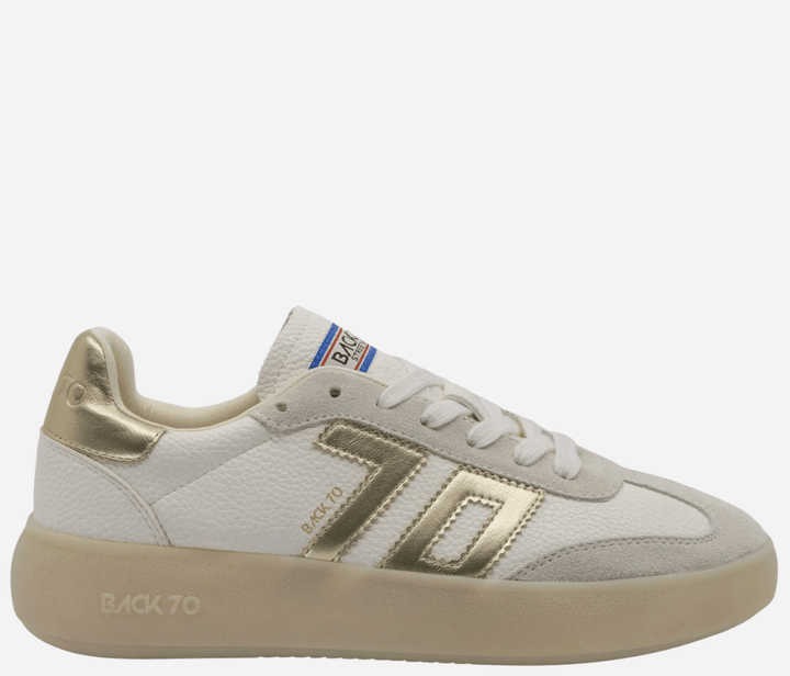Back 70 BROOKLYN METALLIC GOLD SNEAKER Shoes | Shop now at Main &amp; Taylor Shoes!