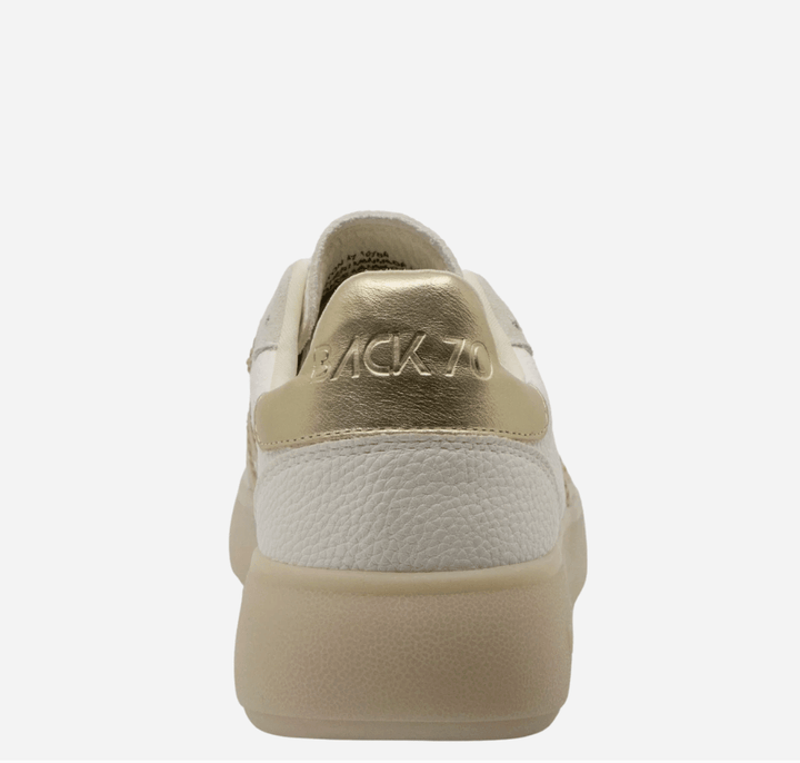 Back 70 BROOKLYN METALLIC GOLD SNEAKER Shoes | Shop now at Main &amp; Taylor Shoes!
